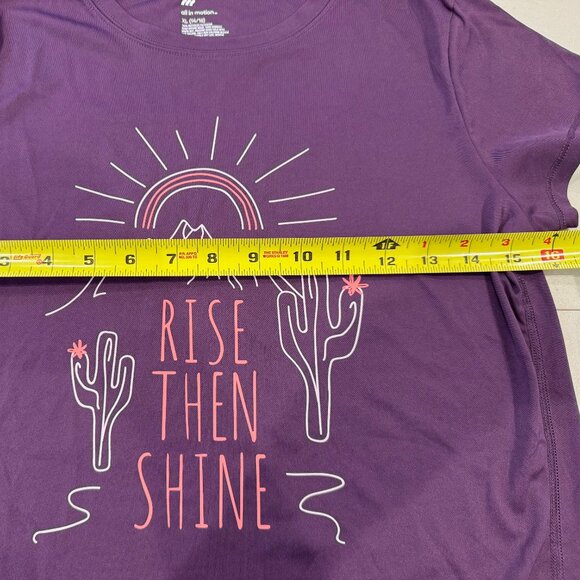 NWOT Rise Then Shine Purple Tee - Girls XL (14/16) - Picture 5 of 5